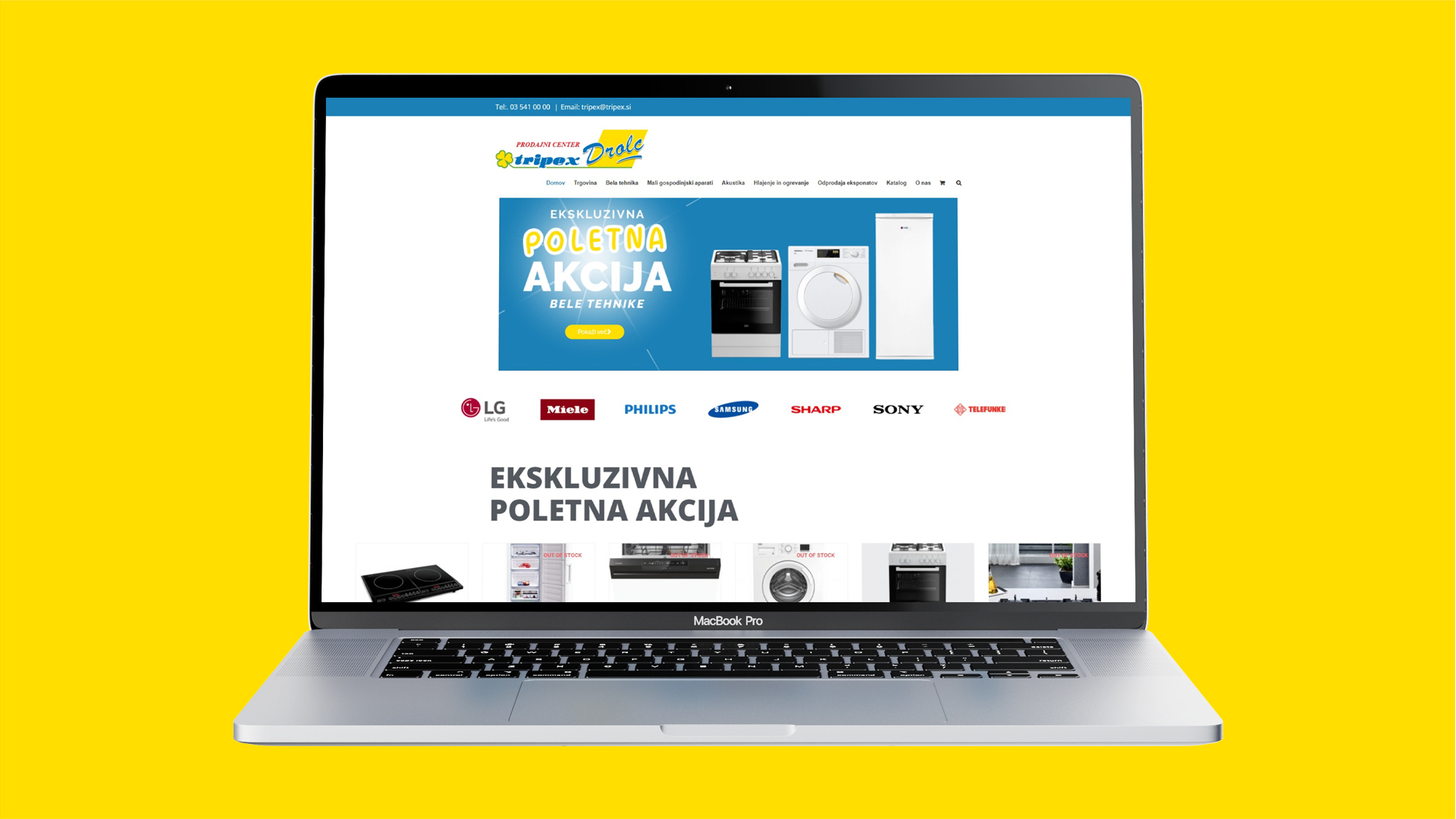 White goods ecommerce store